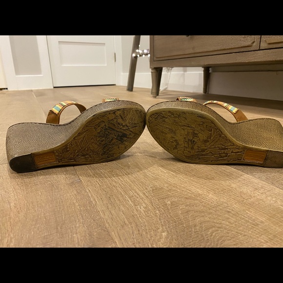 Born Lio Wedge Sandal Orange Multicolor - Picture 5 of 6